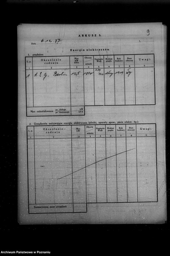 Obraz 18 z jednostki "Kwestionariusz Parowej Przędzalni Włosia i Mechanicznej Tkalni Pasów Parcianych St. Jaskowskiego w Rawiczu"