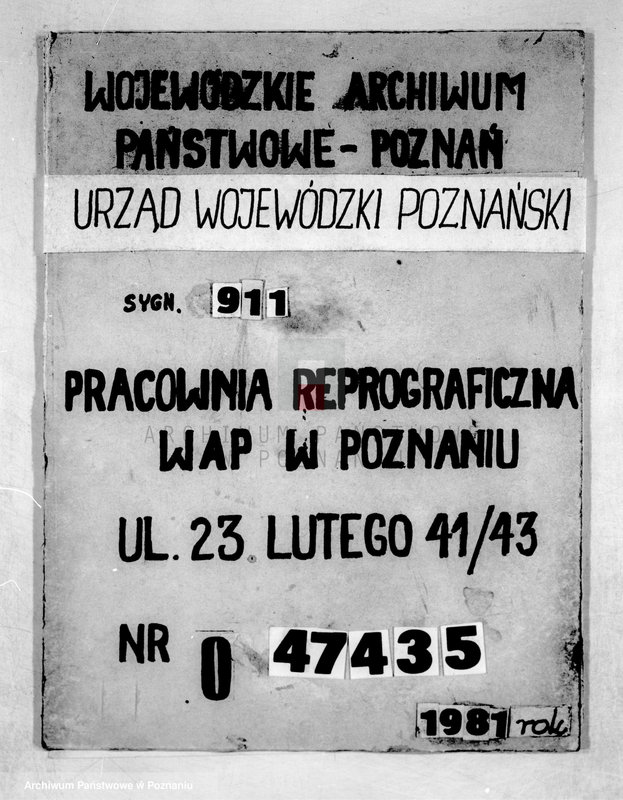 Obraz 1 z jednostki "/Związek Dzierżawców Rolnych Ziemi Zachodnich/ w Poznaniu"