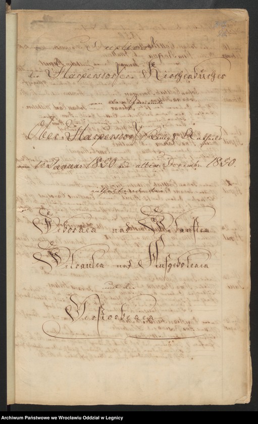 image.from.unit.number "Duplicat der Harpersdorfer Kirchenbücher von der Gemeinde Ober Harpersdorf Konigl. Anteils"