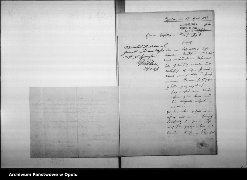 Obraz 12 z jednostki "Acta des Magistrats zu Oppeln betreffend Ausschank von "Wein, Bier und feinen Liqueren" im Riesenfeldschen Hause durch [...] Hentschel Vol: I"