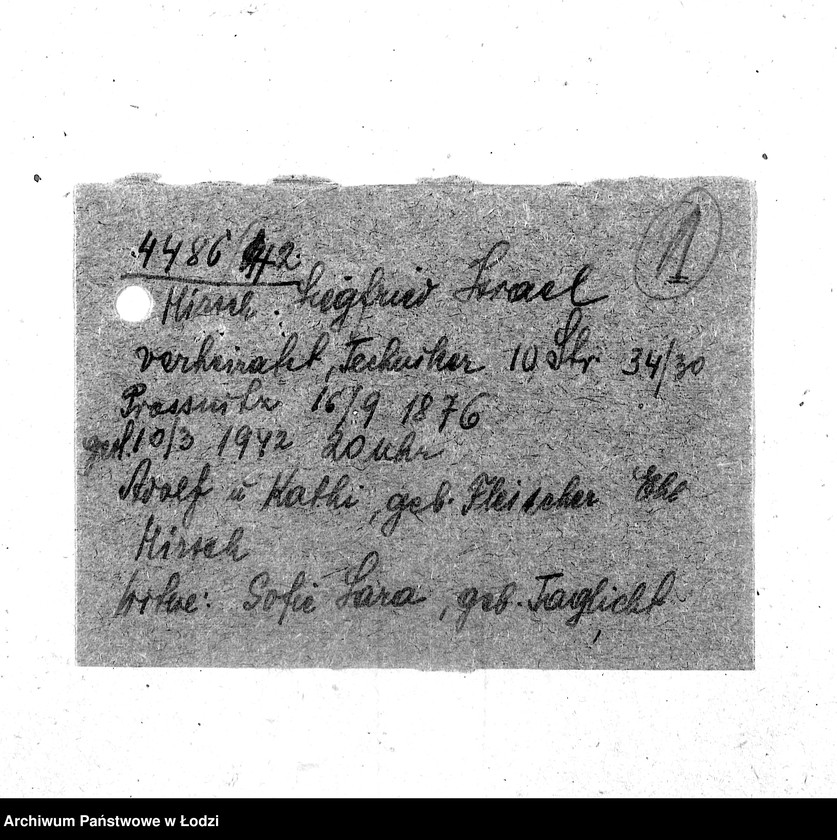 Obraz 4 z jednostki "[Korespondencja z Sądem w sprawach danych personalnych ludności getta (zmarłej)]"