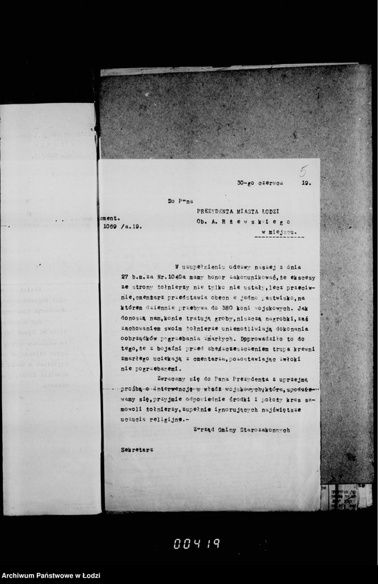 Obraz 9 z jednostki "Akta dotyczące profanacji grobów dokonanych przez żołnierzy"