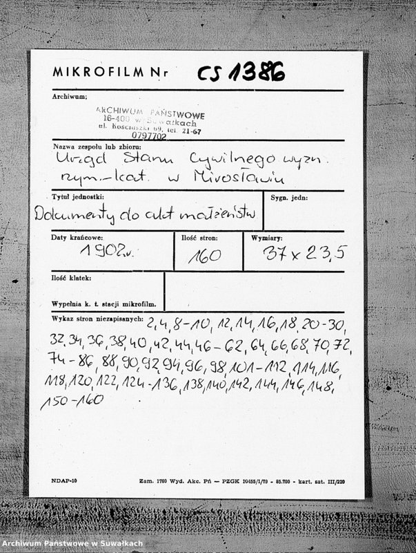 image.from.unit.number "[Dokumenty do akt małżeństw] Mirosław 1902 r."