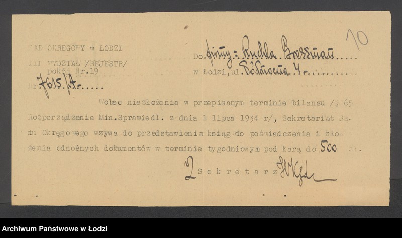 Obraz 12 z jednostki "Ruchla Grosman- sprzedaż ubrań męskich"