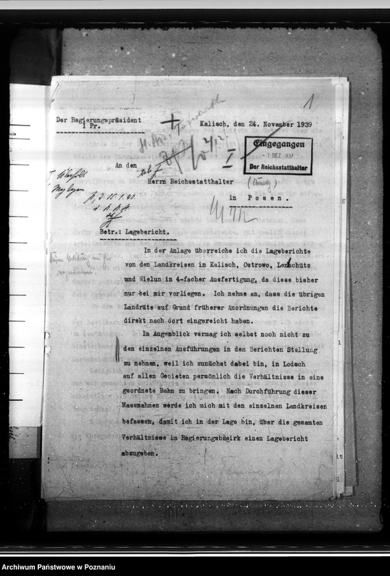 Obraz 5 z jednostki "Lageberichte des Regierungspräsidenten, Kalisch"