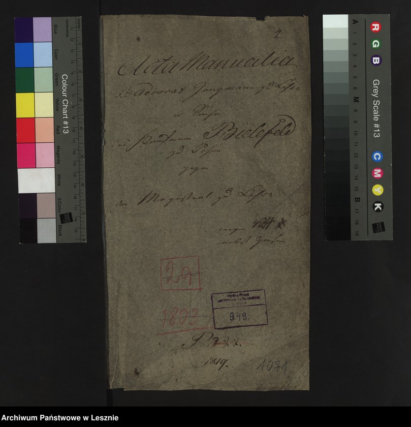 Obraz 2 z jednostki "[Akta manualia des Adwokat Jungmann zu Lissa in Sachen des Kaufmanns Bielefeld zu Posen gegen den Magistrat zu Lissa wegen 424 R. nebst Zinsen]"