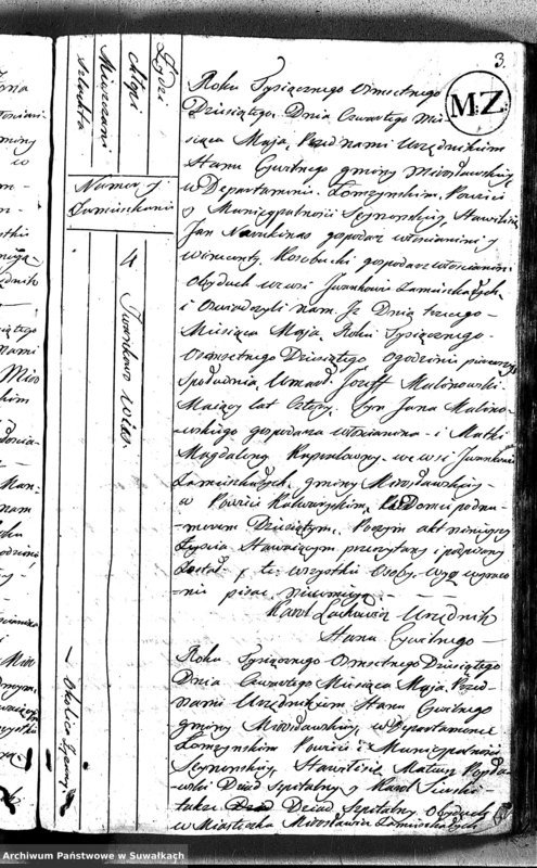 Obraz 8 z jednostki "Akta Umarłych Gminy Mirosławskiey od 1 Maja 1810 Ru"