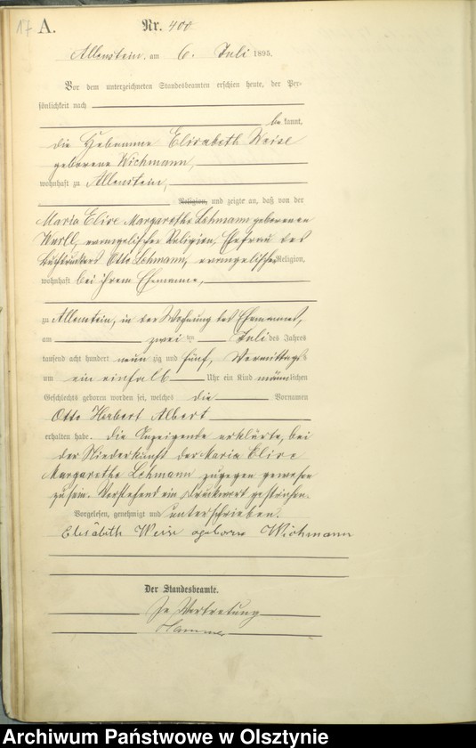 image.from.unit.number "Geburts-Haupt-Register Tom II,Nr 385 - 790"