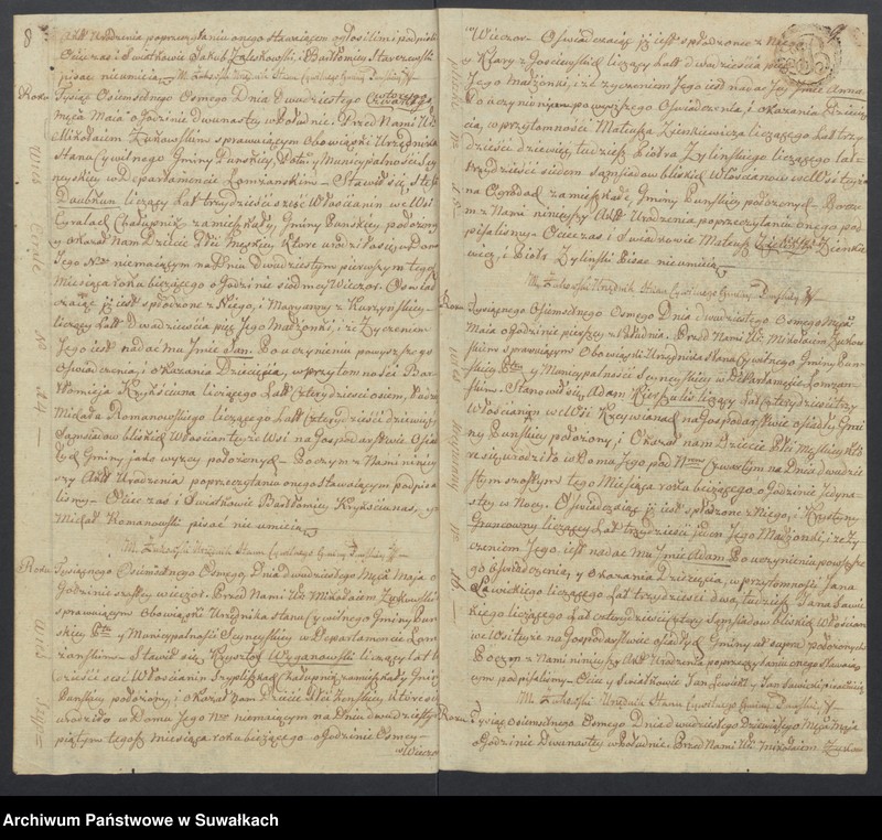 image.from.unit.number "Akta urodzonych gminy puńskiey rok 1808"