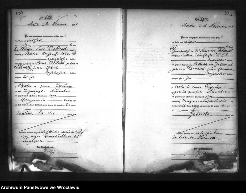 image.from.unit.number "Geburts-Haupt-Register Breslau I 1874 Band 2"