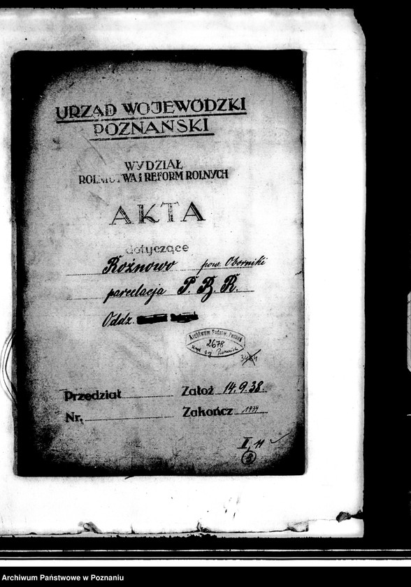image.from.unit.number "Majątek Rożnowo powiatu obornickiego parcelacja Państwowego Banku Rolnego"