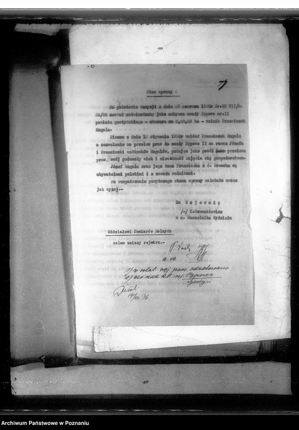 Obraz 5 z jednostki "Postępowanie techniczne przy parcelacji majątku Pępowo powiatu gostyńskiego"