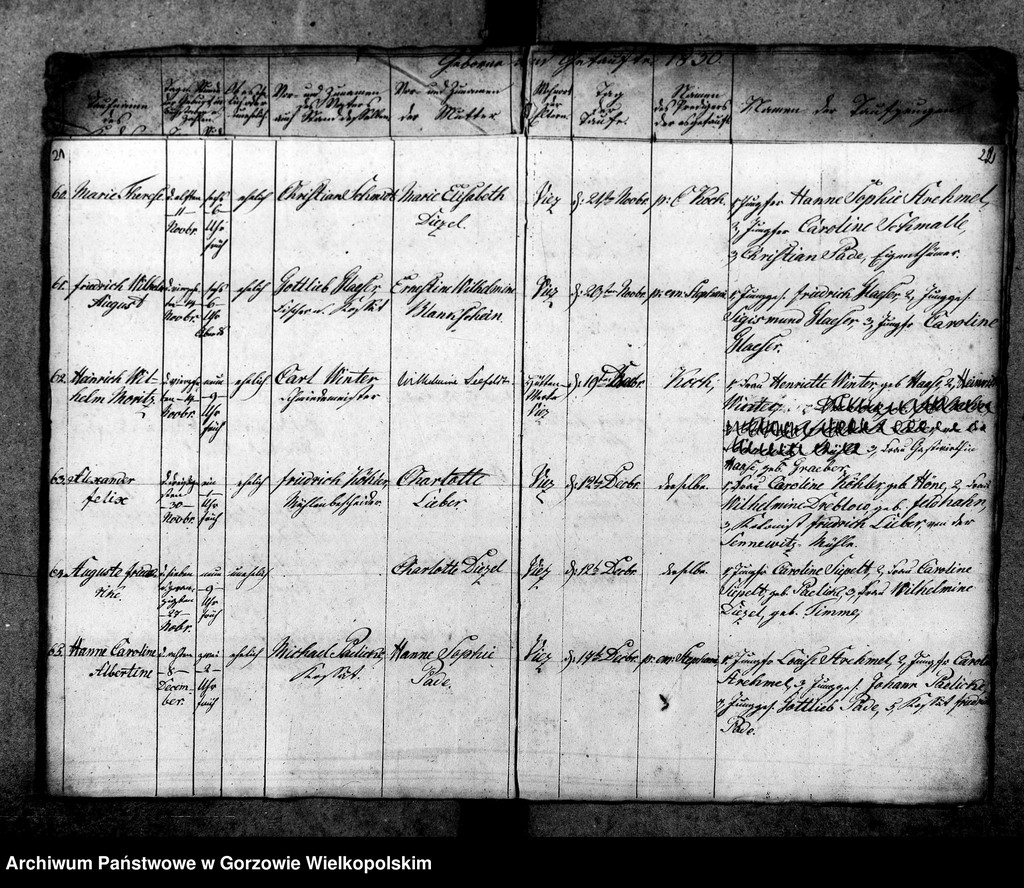 image.from.unit.number "Duplikate der Kirchenbücher von Vietz: Vietz (Witnica), Massin (Mosina)"