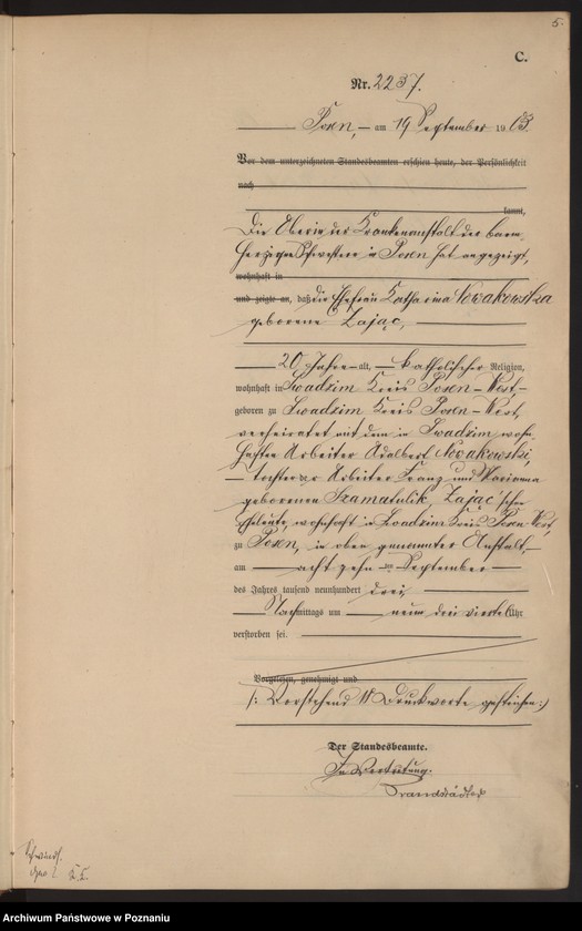 Obraz 8 z jednostki "Księga zgonów tom V"