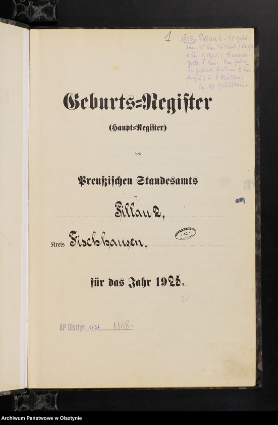 image.from.unit.number "Geburts-Haupt-Register Nr 1 - 91"