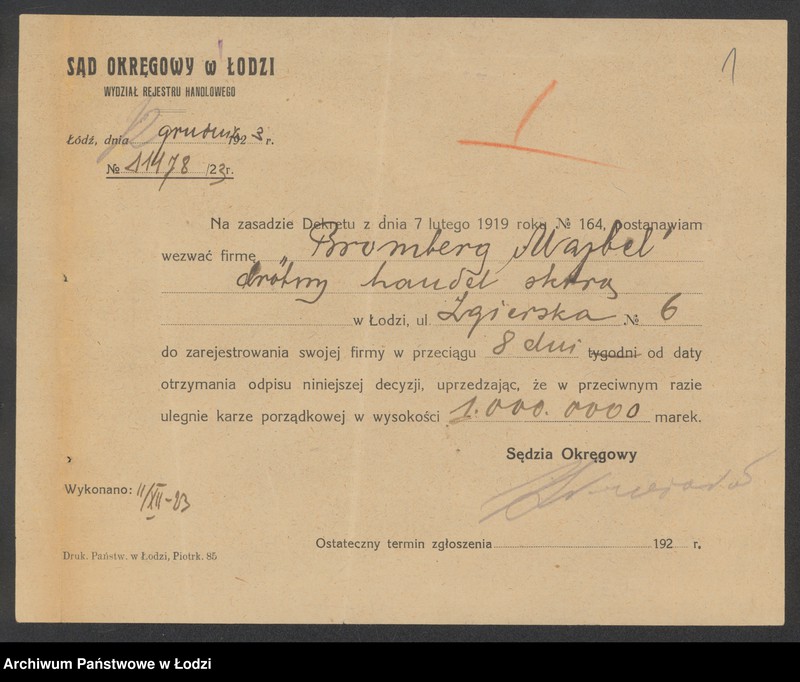 Obraz 3 z jednostki "Majlech Bromberg- drobny handel skórą"