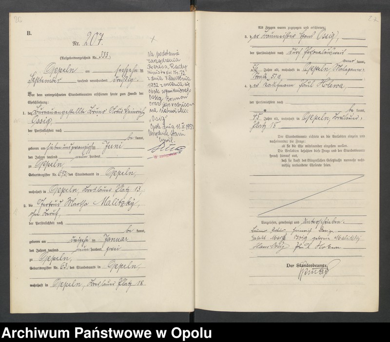 Obraz 16 z jednostki "[Rejestr Małżeństw] 1930 tom II Nr 195-294"