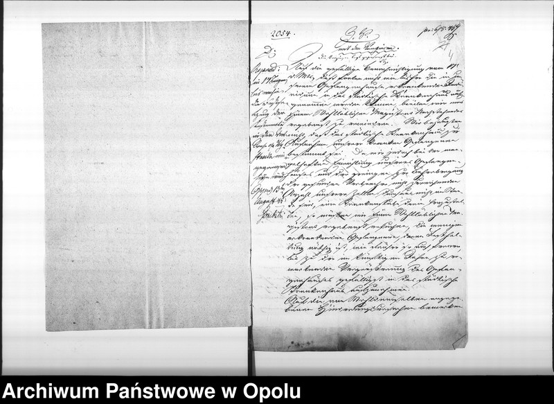 Obraz 7 z jednostki "Acta des Magistrats zu Oppeln betreffend den, zwischen den hiesigen Stadtkommune und dem hiesigen Königl[ichen] Land und Stadt-Gericht wegen Aufnahme der kranken Gefangenen in das städtische Krankenhaus, geschlossenen Vertrag"