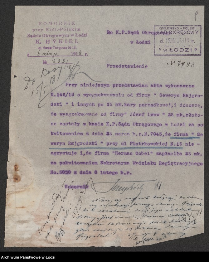 Obraz 11 z jednostki "Seweryn Rajgrodzki – przedstawiciel głównej ajentury Towarzystwa L’ Urbaine"