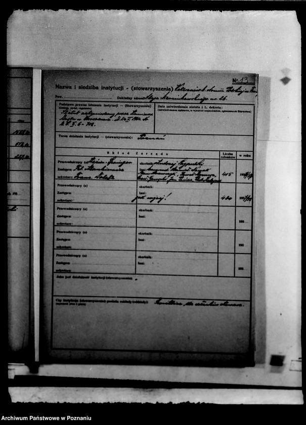 Obraz 16 z jednostki "/Kartoteka instytucji opiekuńczych/"