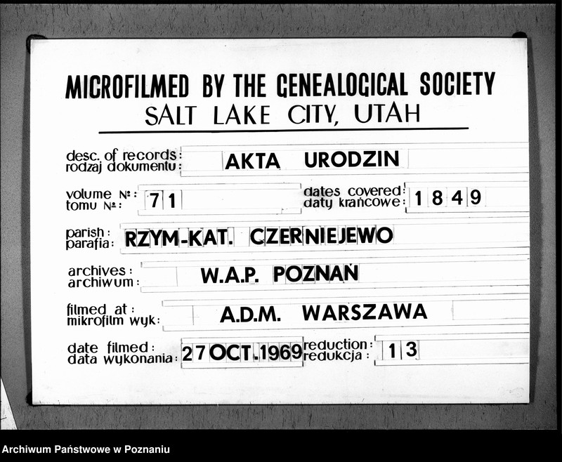 Obraz 1 z jednostki "Liber baptisatuorum"