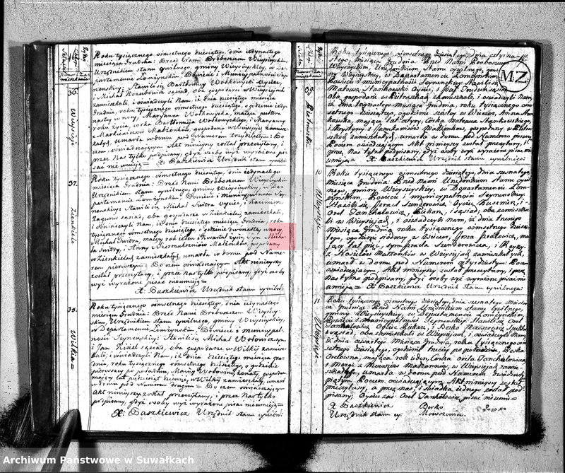 image.from.unit.number "Akta zeszłych gminy wieysieyskiey od 1-go maja 1810"
