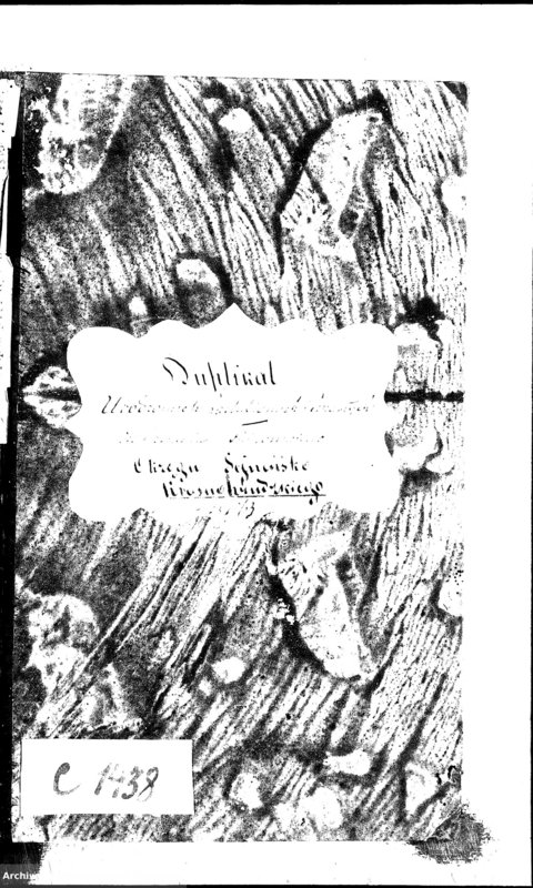 image.from.unit.number "Duplikat Urodzonych, Zaślubionych i Zmarłych Sekty Filiponów Okręgu Krasnohruda za rok 1863"