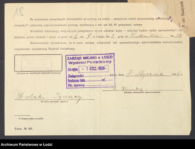 image.from.unit.number "Księga inwentarzowa nieruchomości m. Łodzi ul. Ludwika"