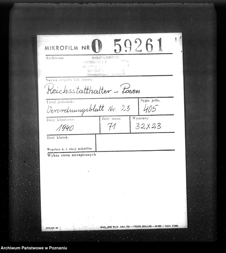 Obraz 2 z jednostki "Verordnungsblatt Nr. 23"