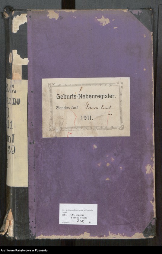 Obraz 2 z jednostki "Geburts-Nebenregister Band I"