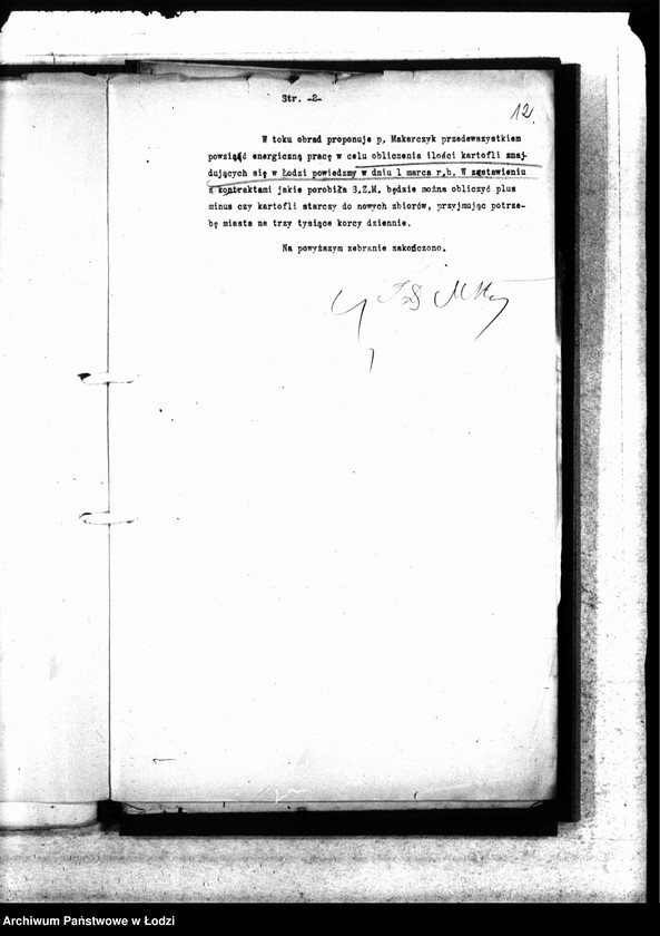 Obraz 18 z jednostki "Protokoły [z posiedzeń Komitetu Robót Publicznych, Komisji Wykonawczej przy Sekcji Rolnej, Zebrania Międzywydziałowe oraz Sekcji Rolnej]"
