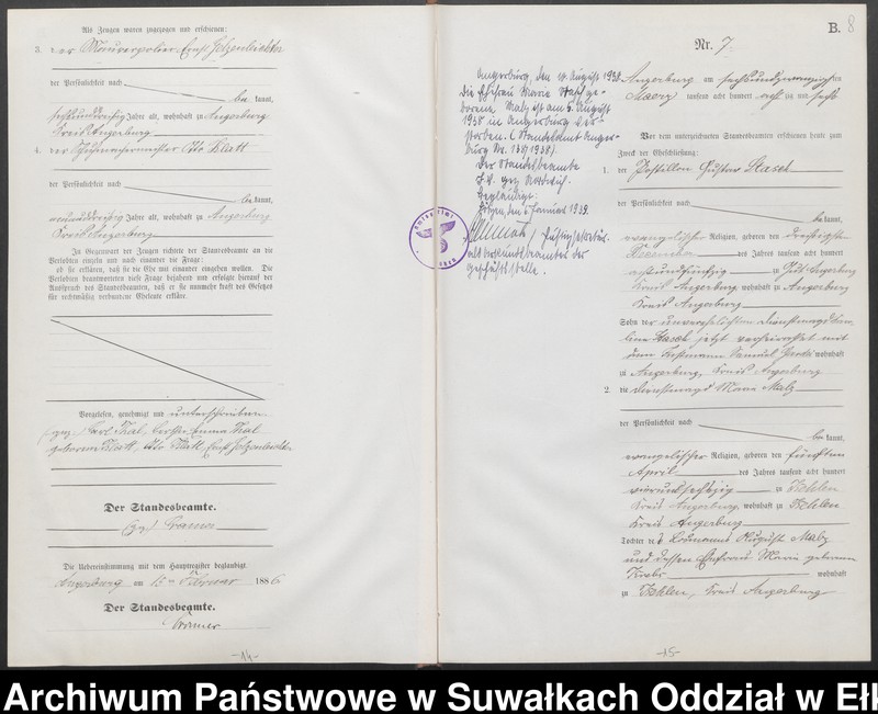 image.from.unit.number "Heiraths-Neben-Register des Preussischen Standes-Amtes Angerburg Kreis Angerburg"