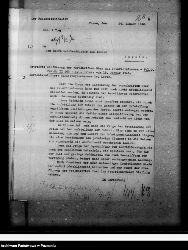 Obraz 11 z jednostki "Einführung von Vorschiriften des Feuerlöschwesens"