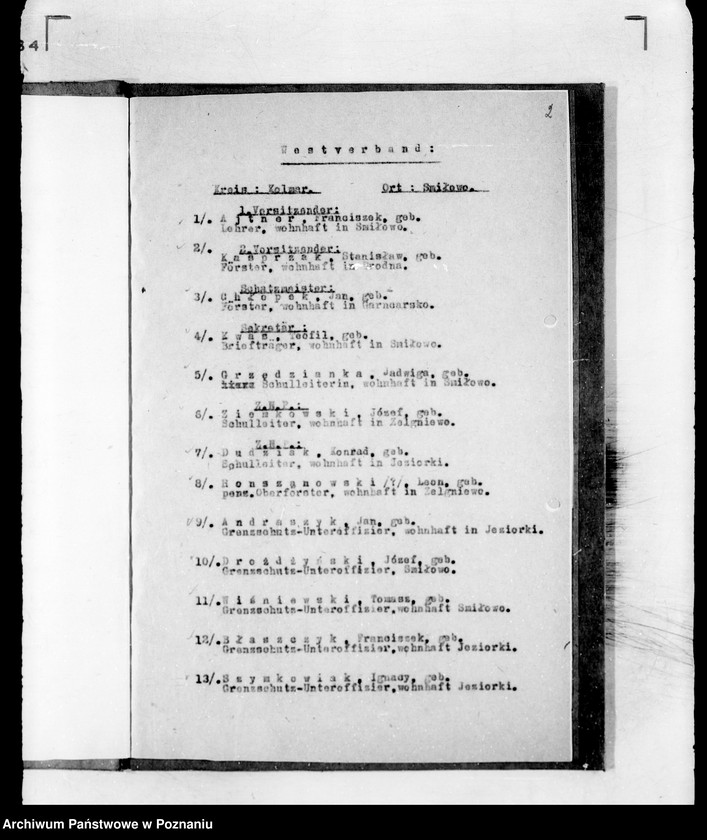 Obraz 6 z jednostki "/Lista Członków Związku Zachodniego w Śmiłowie, Morzewie i Zelgniewie powiatu chodzieskiego/"