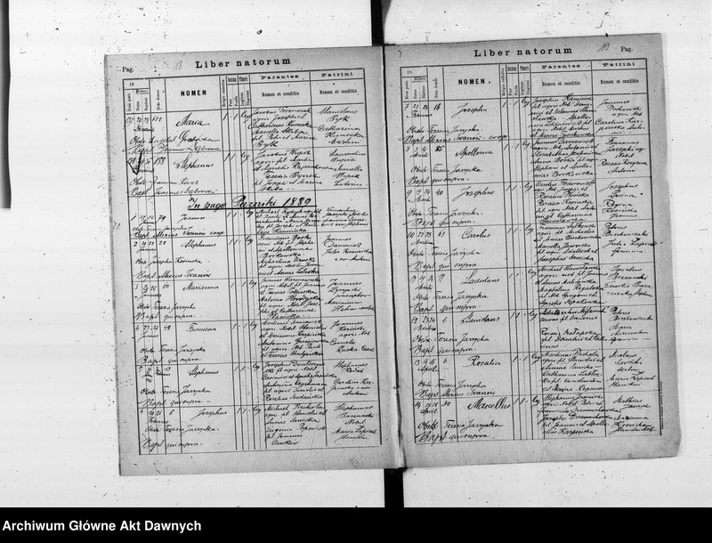 image.from.unit.number "Parafia: Barysz. Dekanat: Buczacz. Księga metrykalna urodzeń i ślubów 1889, 1891-1897, 1899 oraz zgonów 1889-1897, 1899 dla miasta Barysz i wsi: Puźniki*, Porchowa**, Weleśniów*, Zalesie Koropieckie*, Zrębówka (Zręby)*, Zubrzec**, Jezierzany, Wierzbiatyn."