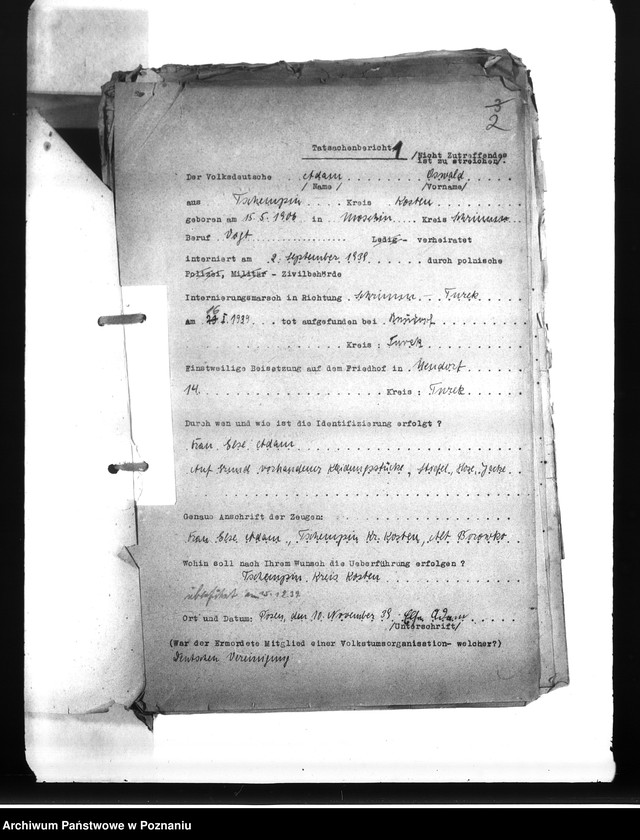 Obraz 6 z jednostki "Wykazy miejscowych Niemców, którzy zginęli w 1939 roku A - P"