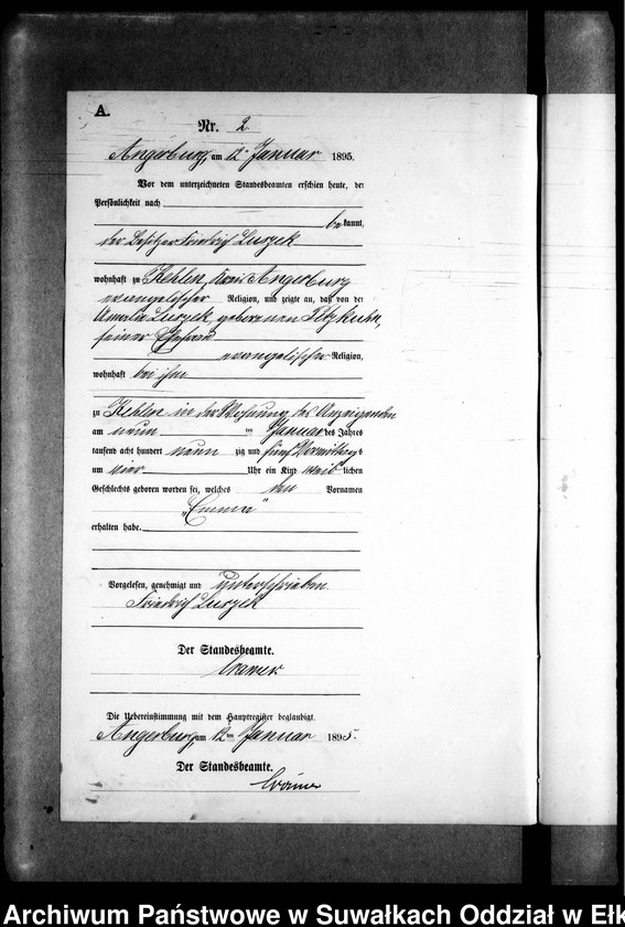 image.from.unit.number "Geburts-Neben-Register des Preussischen Standes-Amtes Kehlen Kreis Angerburg"