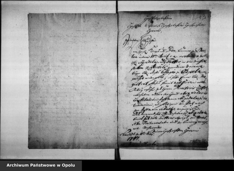 Obraz 16 z jednostki "Acta des Magistrats zu Oppeln betreffend die Anstellungen der Rathhauslichen Officianten, deren Gehalt, geleisteten Caution der Cassen Officianten und resspective deren Wiederversetzung oder Ableben Vol. I"