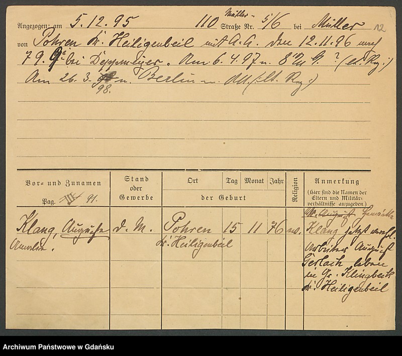 image.from.unit.number "Karty meldunkowe: Klang - Klatt J."