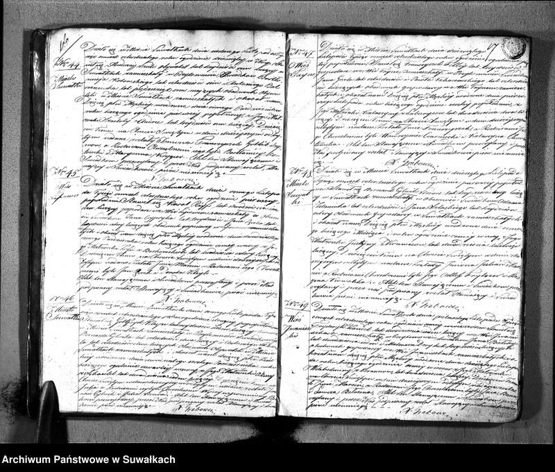 Obraz 11 z jednostki "Duplikat Aktów Urodzonych, Zaślubionych, Zeszłych Urzędnika Stanu Cywilnego Wyznania Ewangelickiego Okręgu Suwałki w Obwodzie i Gubernii Augustowskiey przez 1840 rok."