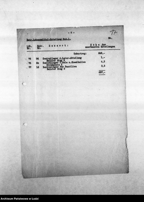 Obraz 20 z jednostki "[Korespondencja PSŻ z wydziałami i resortami w sprawie przydziałów żywnościowych dla ich pracowników]"