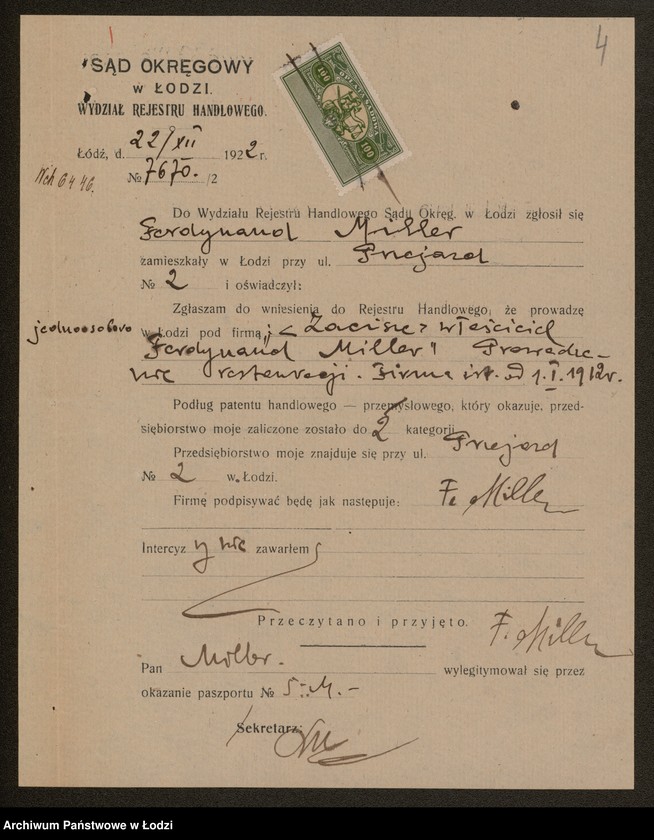 Obraz 6 z jednostki ""Zacisze"- Ferdynand Miller- prowadzenie restauracji"