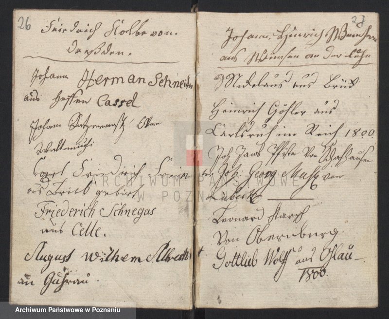 image.from.unit.number "Gessellenbuch. [Księga zapisów czeladników będących na wędrówce]"