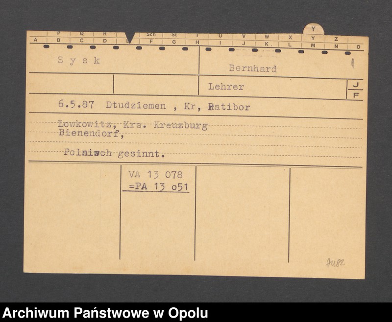 Obraz 3 z jednostki "[Sysk Bernhard, ur. 6.05.1887 r. Dtudziemen]"