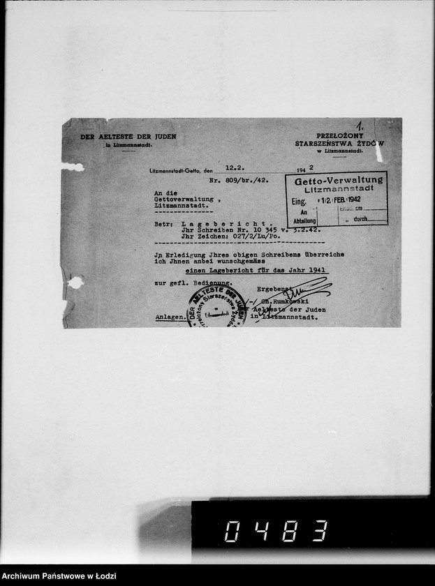 Obraz 5 z jednostki "Jahresberichte [z działalności wydziałów G.V.za 1941r.]"