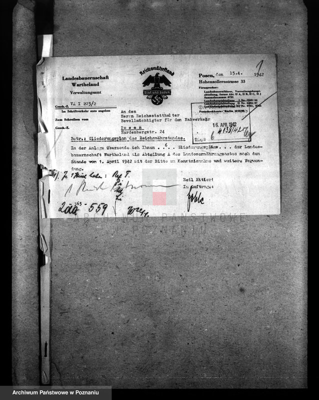 Obraz 5 z jednostki "Gliederungsplan der Landesbauernschaft Wartheland"