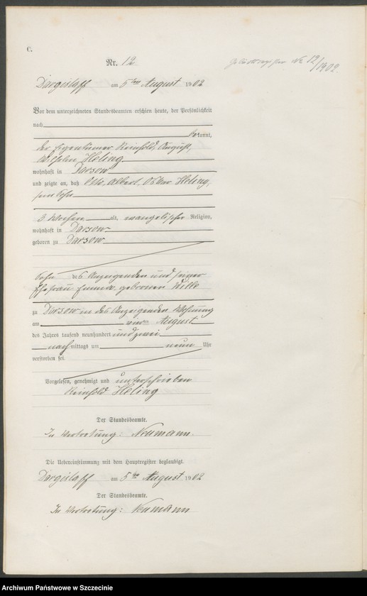 Obraz 15 z jednostki "Sterbe-Register (Neben-Register)"