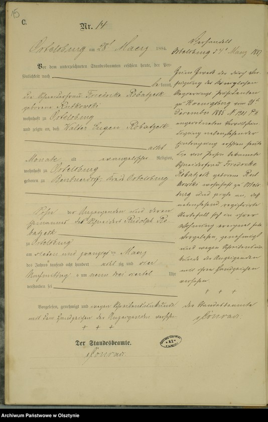 Obraz 17 z jednostki "Sterbe-Haupt-Register Nr 1 - 65"