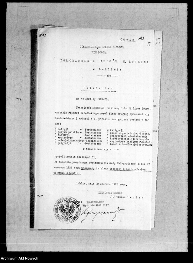 image.from.unit.number "Akta osobowe - Sadowski Franciszek."