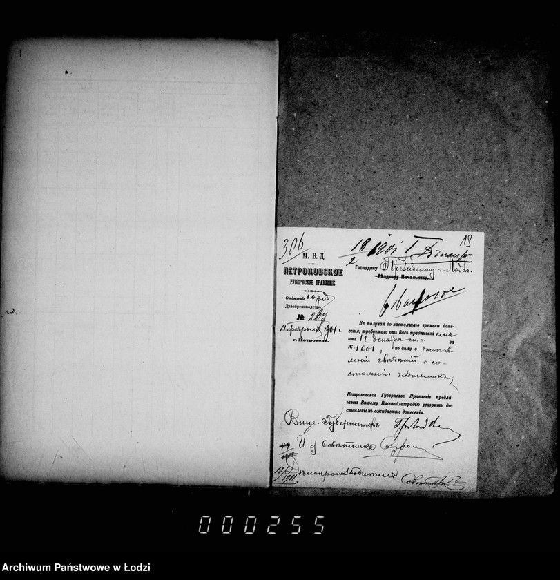 Obraz 16 z jednostki "O nedoimkach po knigam Lodzinskago Uezdnago Kaznačejstva za I polovinu 1901 goda"